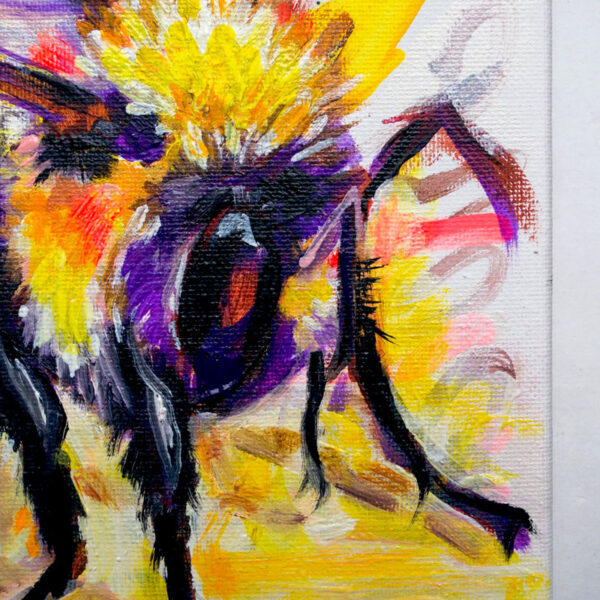 painting of a bumblebee - detail