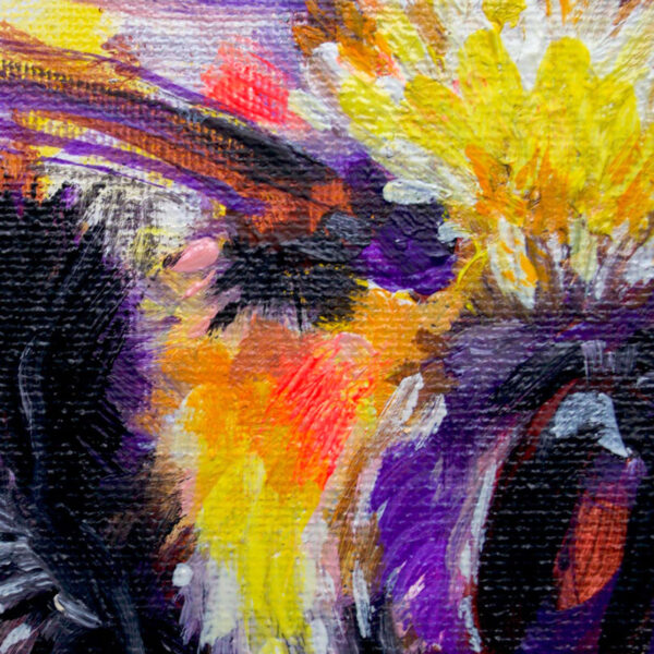 painting of a bumblebee - detail