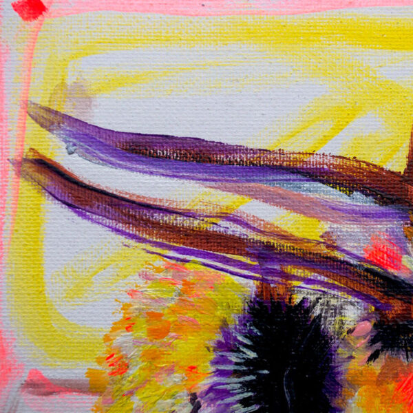 painting of a bumblebee - detail