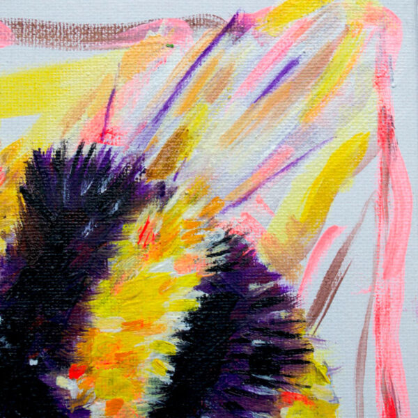 painting of a bumblebee - detail