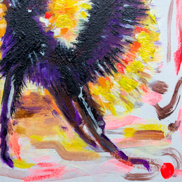 painting of a bumblebee - detail