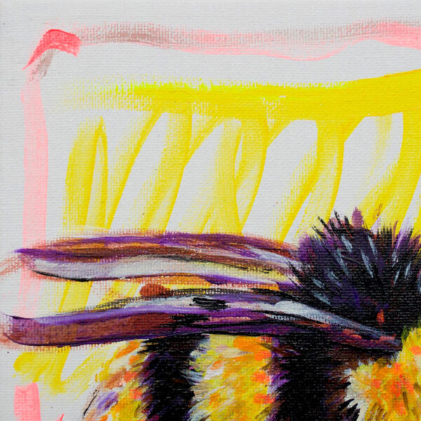 painting of a bumblebee - detail