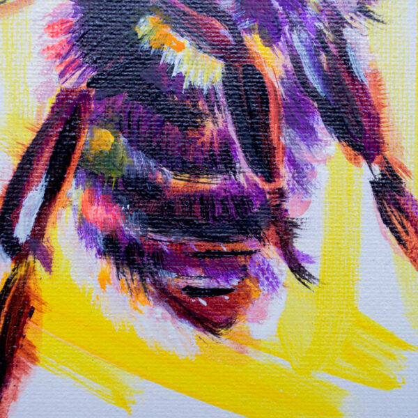 painting of a bumblebee - detail
