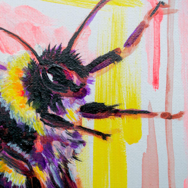 painting of a bumblebee - detail