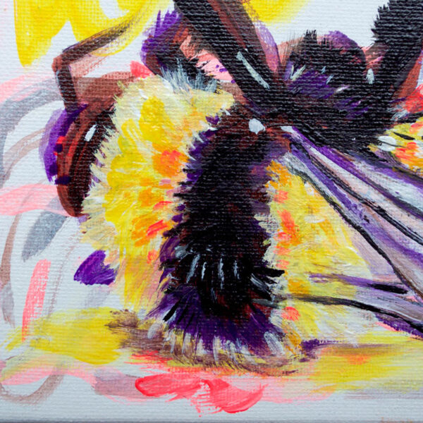 painting of a bumblebee - detail