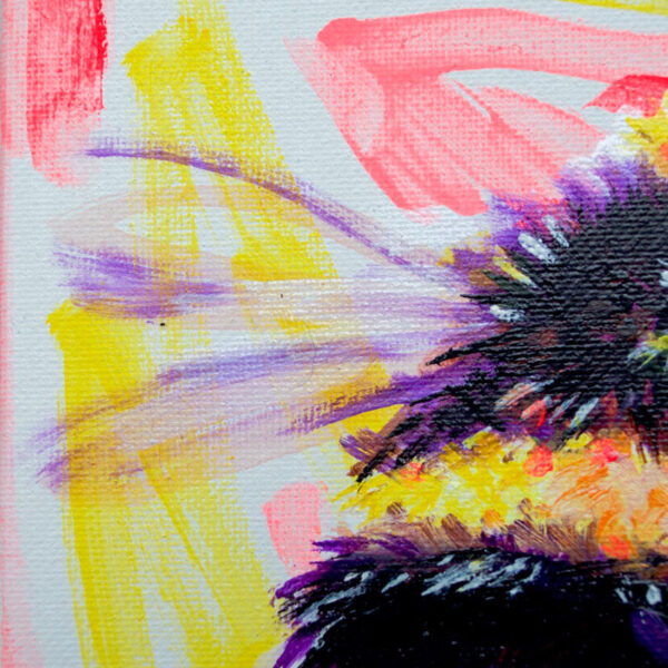 painting of a bumblebee - detail